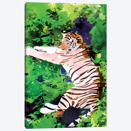 Blush Tiger Canvas Print #UMA471} by 83 Oranges Canvas Wall Art