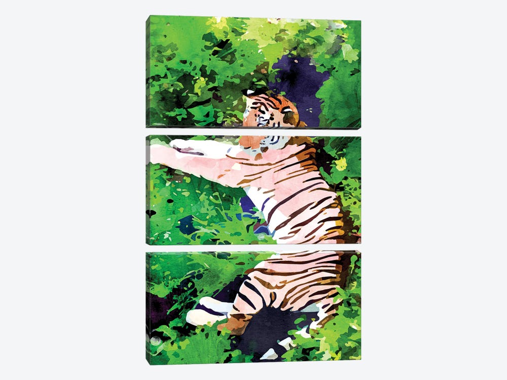 Blush Tiger by 83 Oranges 3-piece Canvas Print