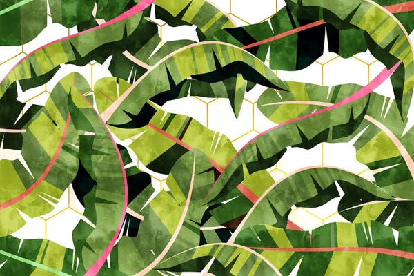 Floral & Botanical Patterns: Banana Leaf Salad With Garlic Butter Dressing by 83 Oranges