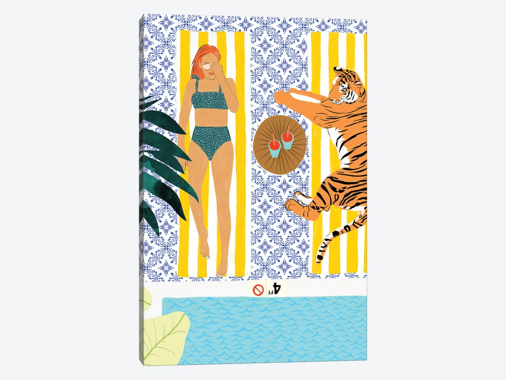 How To Vacay With Your Tiger by 83 Oranges 1-piece Art Print