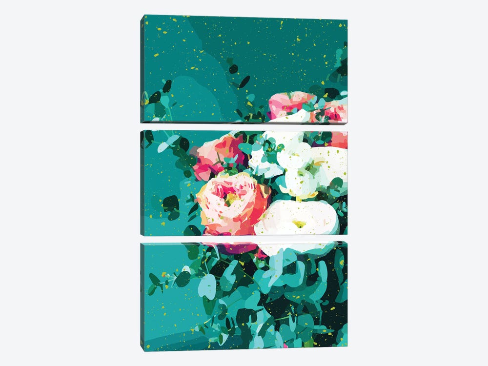 Floral & Confetti by 83 Oranges 3-piece Canvas Art Print