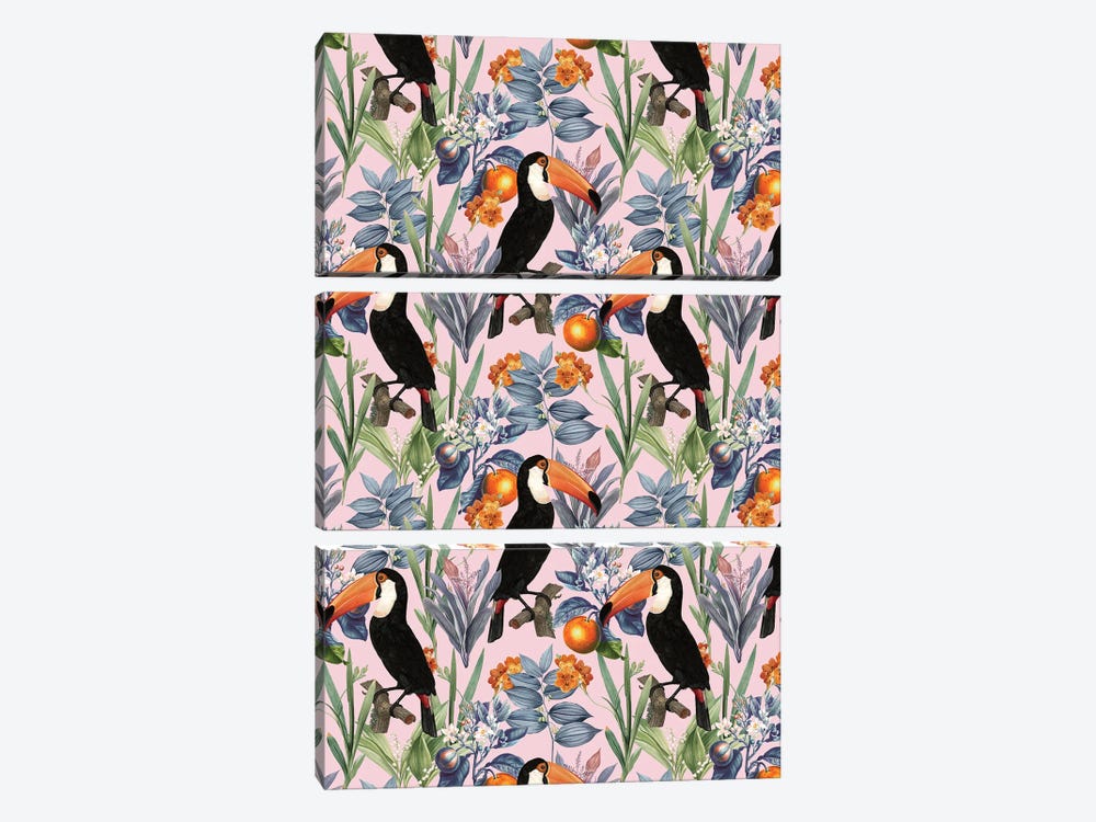 Tucan Garden by 83 Oranges 3-piece Canvas Print