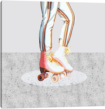 Skating Canvas Art Print - Rollerblading & Roller Skating