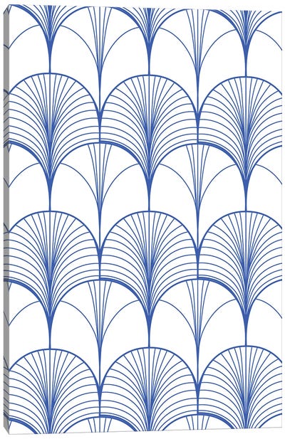 Art Deco Blue Canvas Art Print - Art Deco