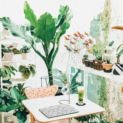 Junglow by 83 Oranges framed canvas print