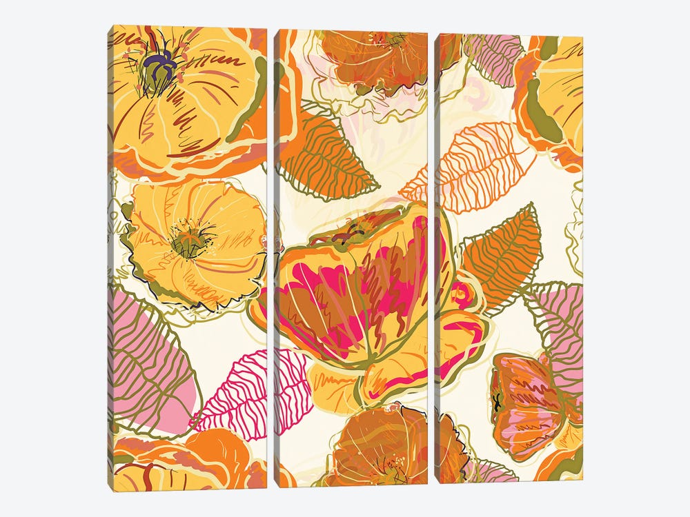 Fall Floral by 83 Oranges 3-piece Canvas Artwork