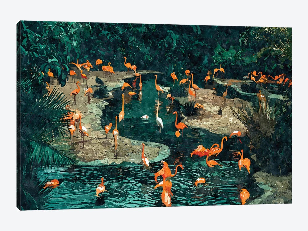 Flamingo Creek by 83 Oranges 1-piece Canvas Print