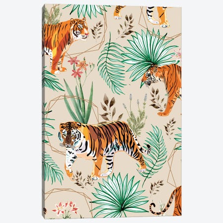 Tropical And Tigers Canvas Print #UMA778} by 83 Oranges Canvas Print