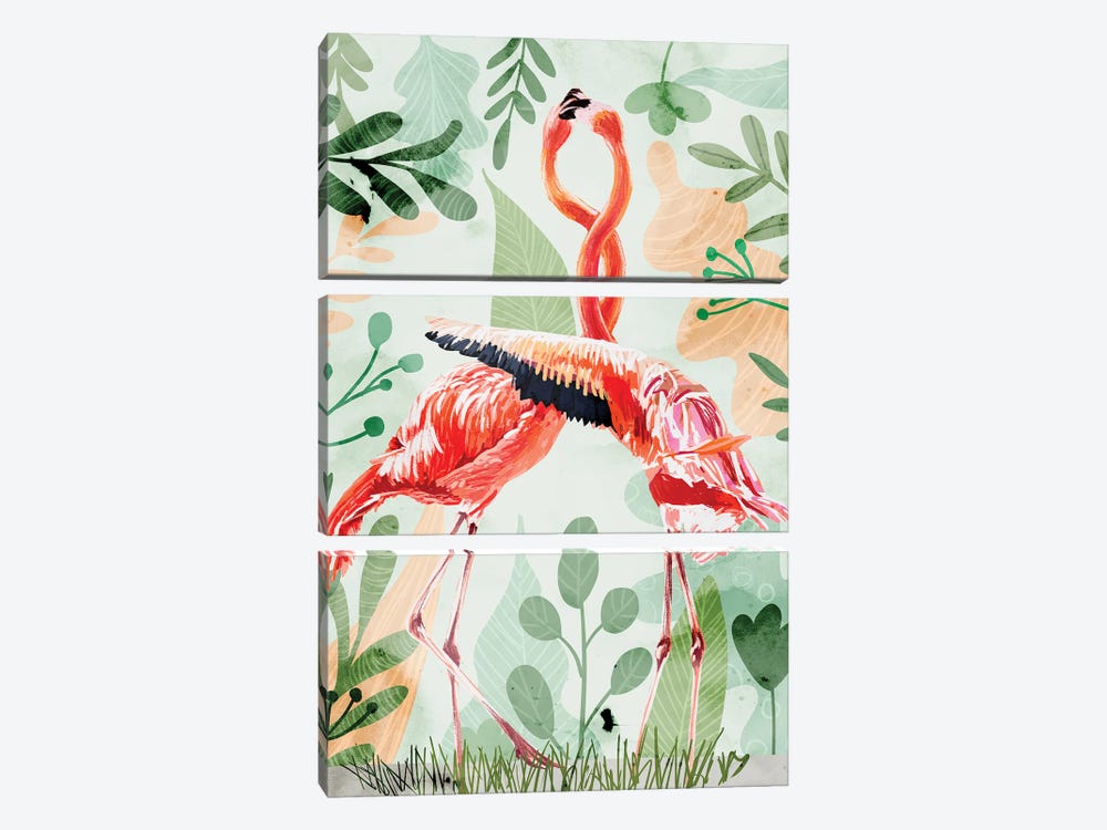 Flamingo Love by 83 Oranges 3-piece Canvas Print