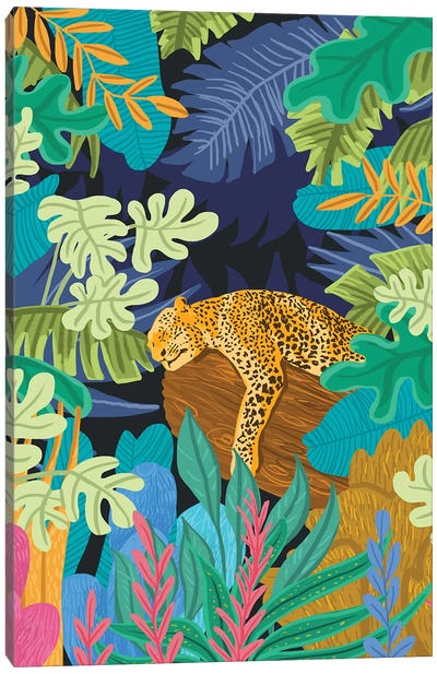 Sleeping Panther Canvas Art Print - Panther Art