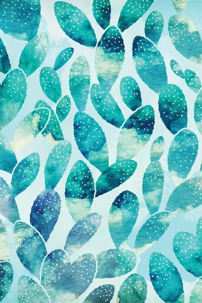 Floral & Botanical Patterns: Watercolor Cactus by 83 Oranges