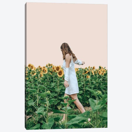 Lost In Sunflowers Canvas Print #UMA795} by 83 Oranges Canvas Wall Art