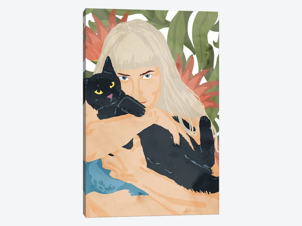 Cat Lady by 83 Oranges 1-piece Canvas Wall Art