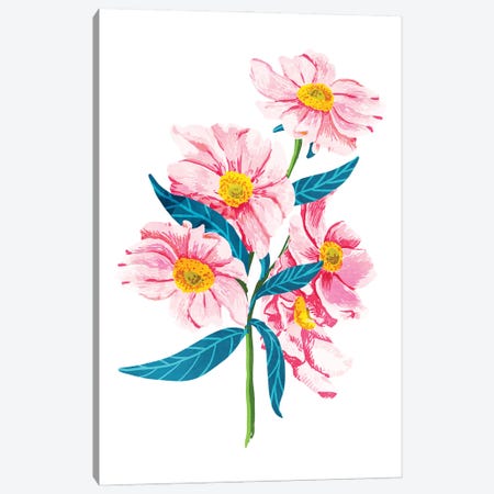 Pink Floral II Canvas Print #UMA852} by 83 Oranges Canvas Artwork