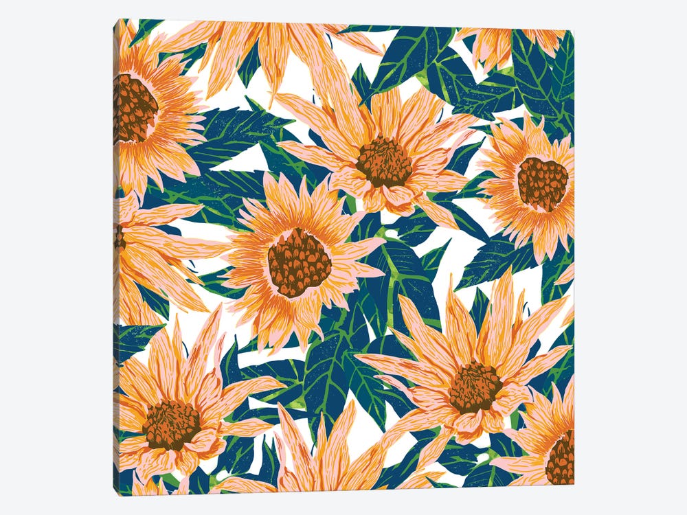 Blush Sunflowers by 83 Oranges 1-piece Canvas Print