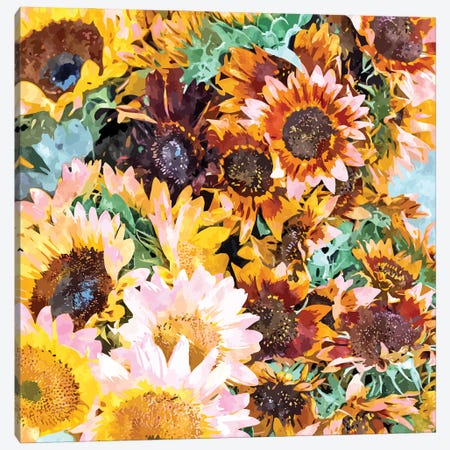 Summer Sunflowers Canvas Print #UMA872} by 83 Oranges Canvas Art