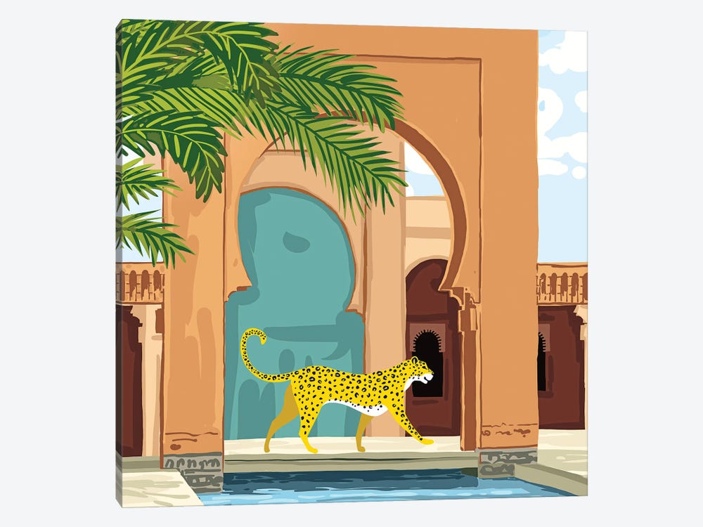 Cheetah Under The Moroccan Arch by 83 Oranges 1-piece Art Print