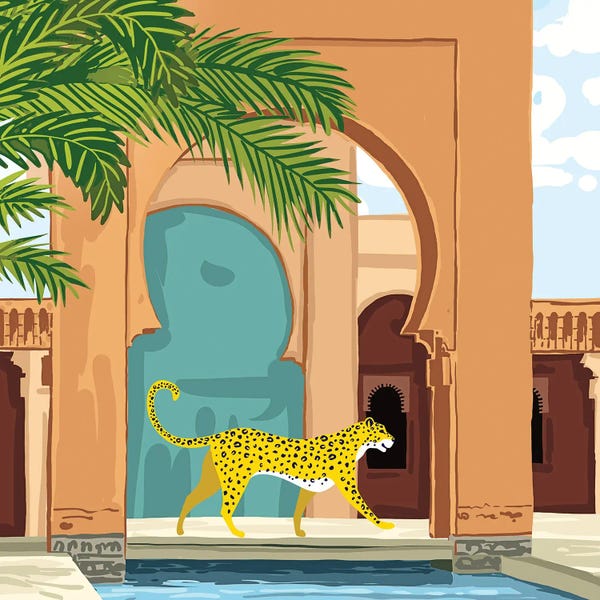 Moroccan Décor: Cheetah Under The Moroccan Arch by 83 Oranges