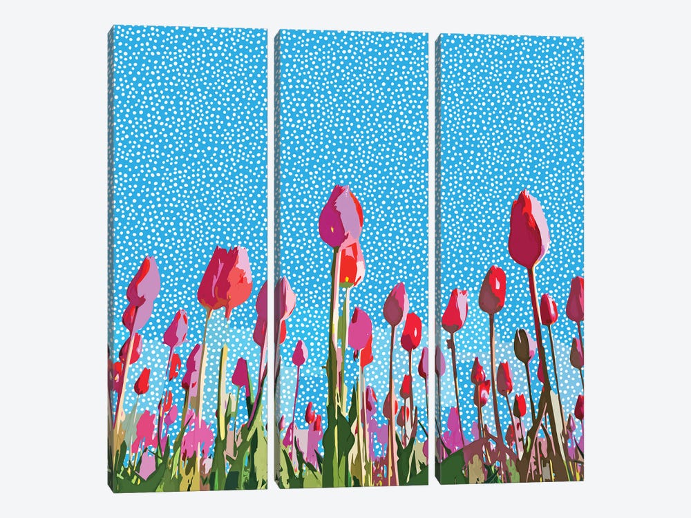 Tiptoe Through The Tulips With Me by 83 Oranges 3-piece Art Print