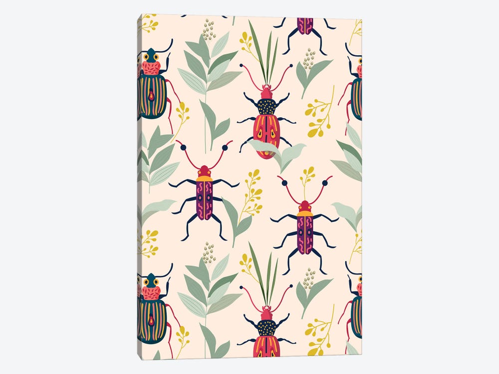 Summer Bugs Pattern by 83 Oranges 1-piece Canvas Print