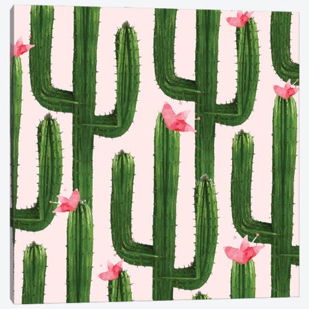 Happy Cacti Canvas Print #UMA928} by 83 Oranges Canvas Artwork