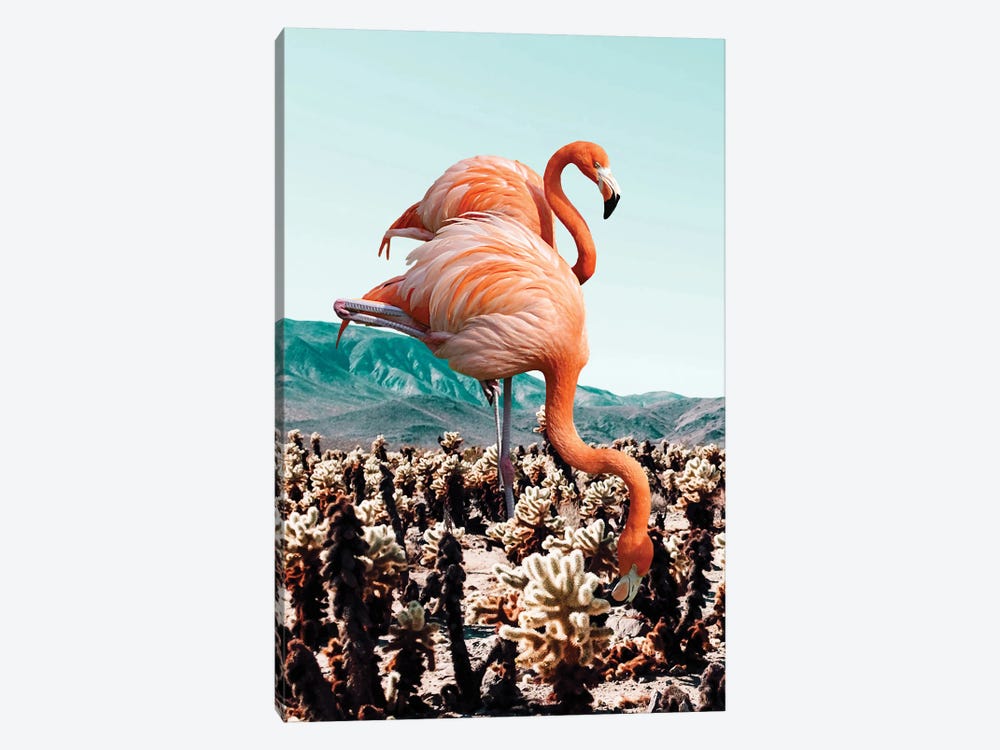 Flamingos In The Desert by 83 Oranges 1-piece Canvas Art Print