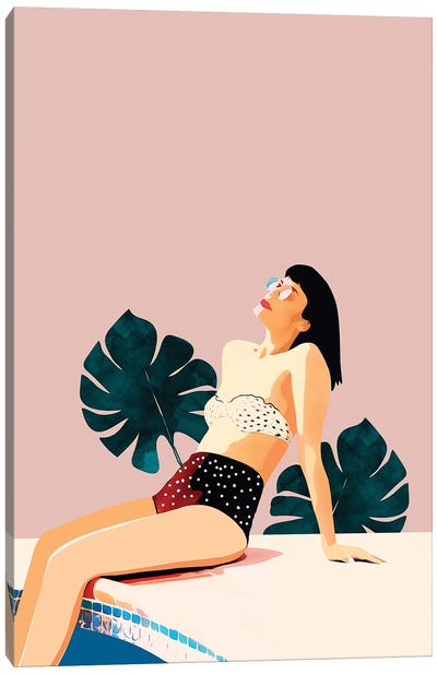 Sunday Canvas Art Print - Women's Swimsuit & Bikini Art