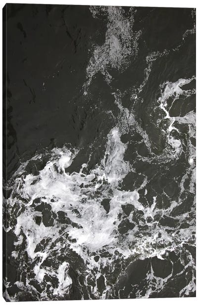 Black Marble + Water Canvas Art Print - Water Art