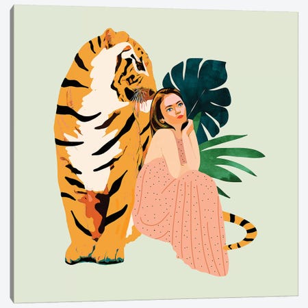 Tiger Spirit Canvas Print #UMA98} by 83 Oranges Canvas Artwork