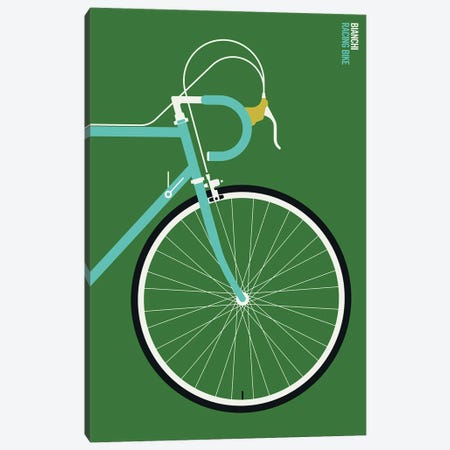 Mint Sports Bike Front Canvas Print #UND100} by Bo Lundberg Canvas Wall Art