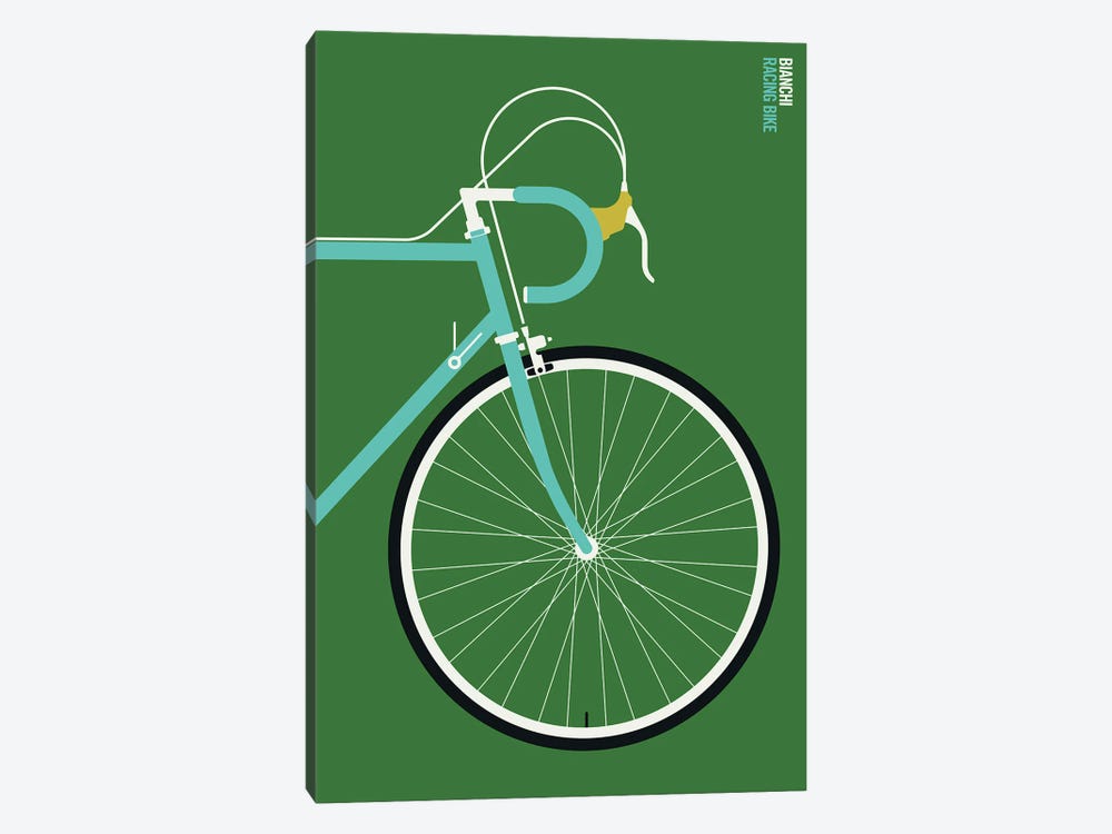 Mint Sports Bike Front by Bo Lundberg 1-piece Art Print