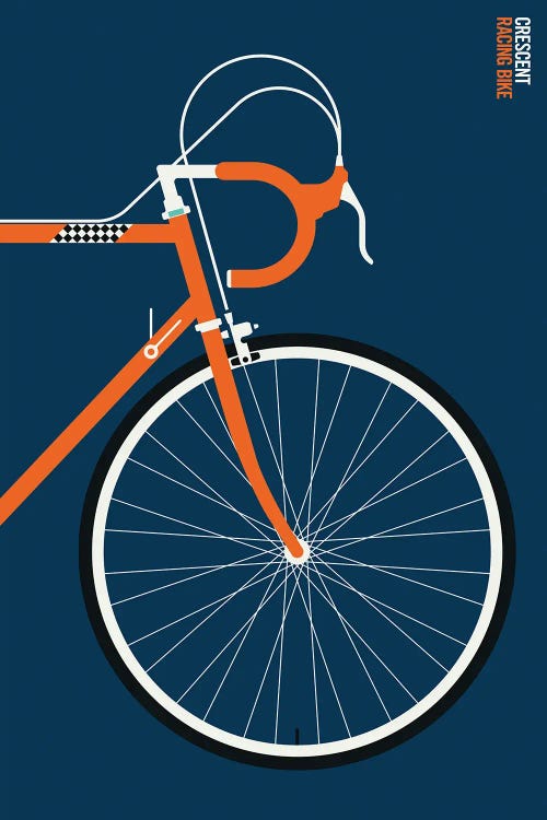Orange Sports Bike Front by Bo Lundberg wall art