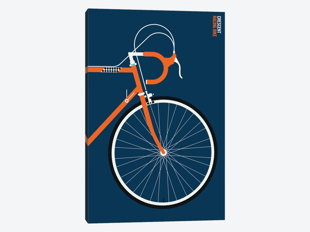 Orange Sports Bike Front by Bo Lundberg 1-piece Canvas Artwork