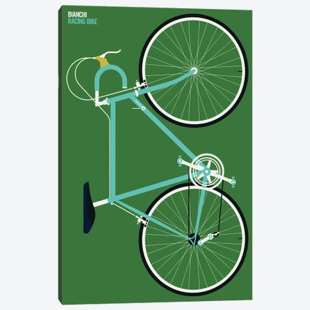 Mint Colored Sports Bike Whole Canvas Print #UND103} by Bo Lundberg Canvas Wall Art