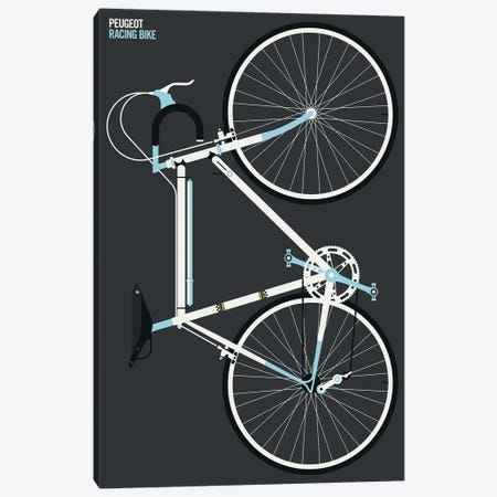 White Sports Bike Whole Canvas Print #UND105} by Bo Lundberg Canvas Print
