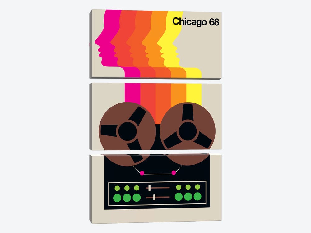 Chicago 68 by Bo Lundberg 3-piece Canvas Wall Art