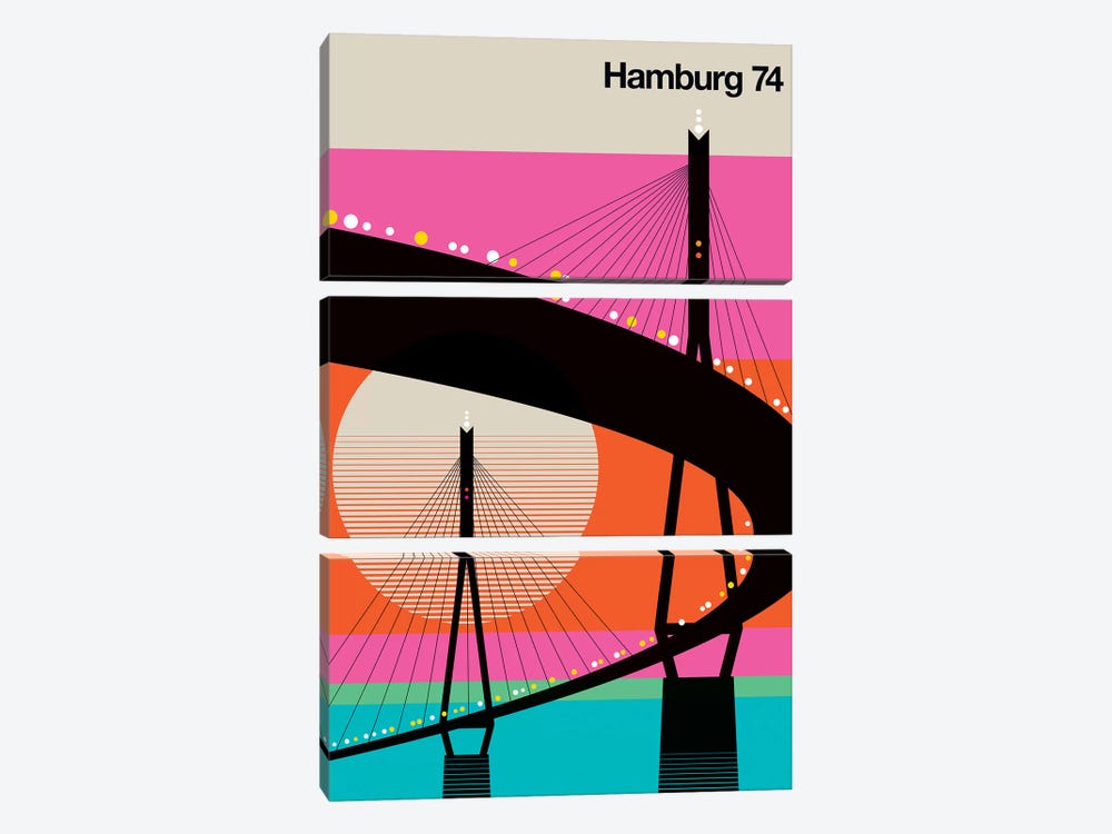 Hamburg 74 by Bo Lundberg 3-piece Canvas Print