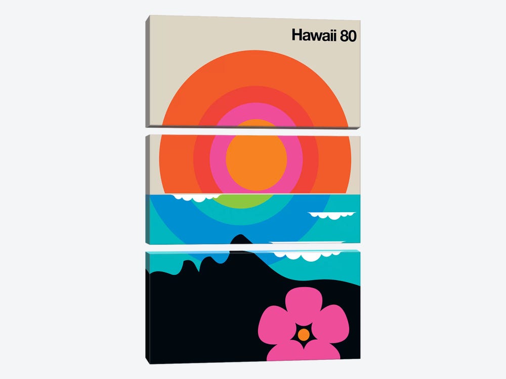 Hawaii 80  by Bo Lundberg 3-piece Art Print