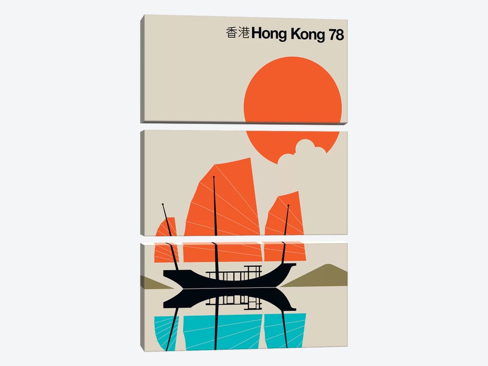 Hong Kong 78 by Bo Lundberg 3-piece Canvas Artwork