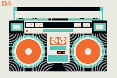 Icons - Ghetto Blaster by Bo Lundberg art print