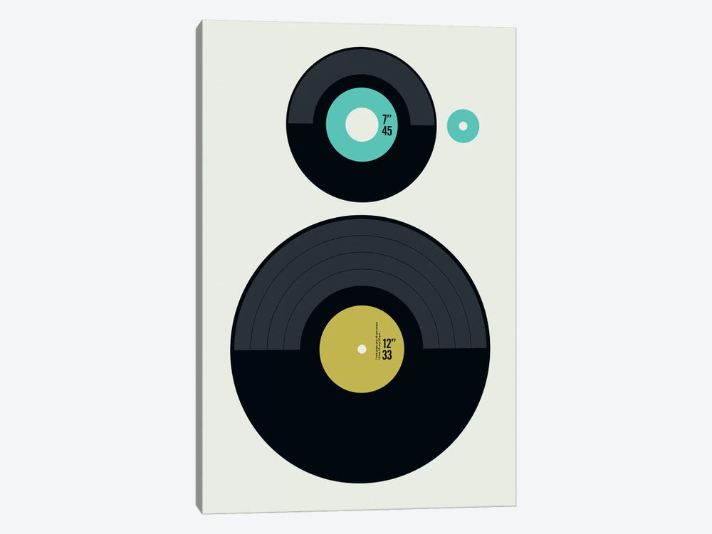 Icons - LP Vs EP by Bo Lundberg 1-piece Canvas Art
