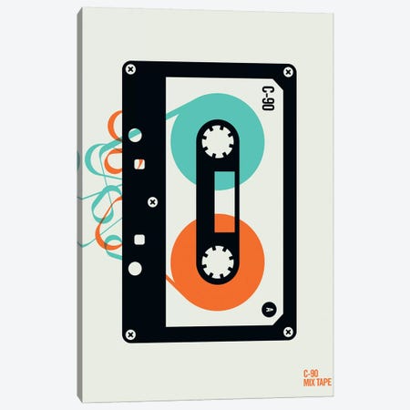 Icons - Mixtape Canvas Print #UND26} by Bo Lundberg Art Print