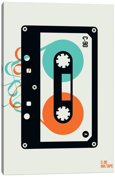 Icons - Mixtape Canvas Art Print - Cassette Tapes