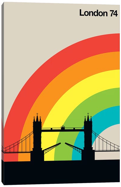 London 74 Canvas Art Print - Bridge Art