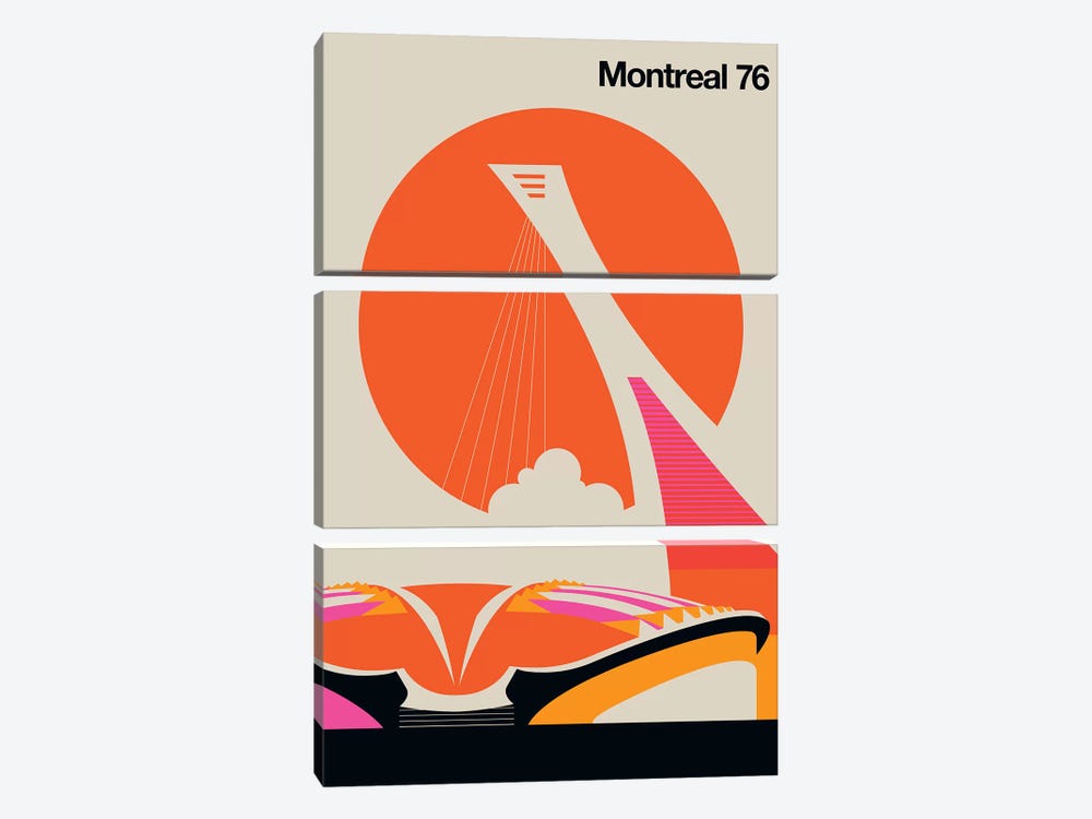 Montreal 76 by Bo Lundberg 3-piece Canvas Art Print