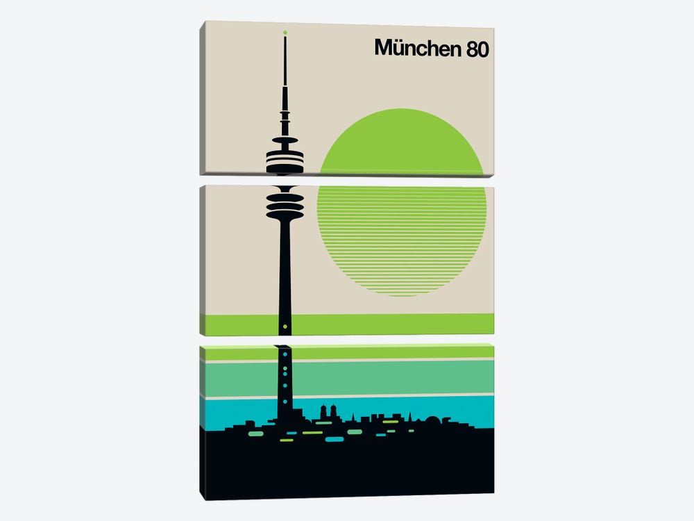 München 80 by Bo Lundberg 3-piece Canvas Wall Art