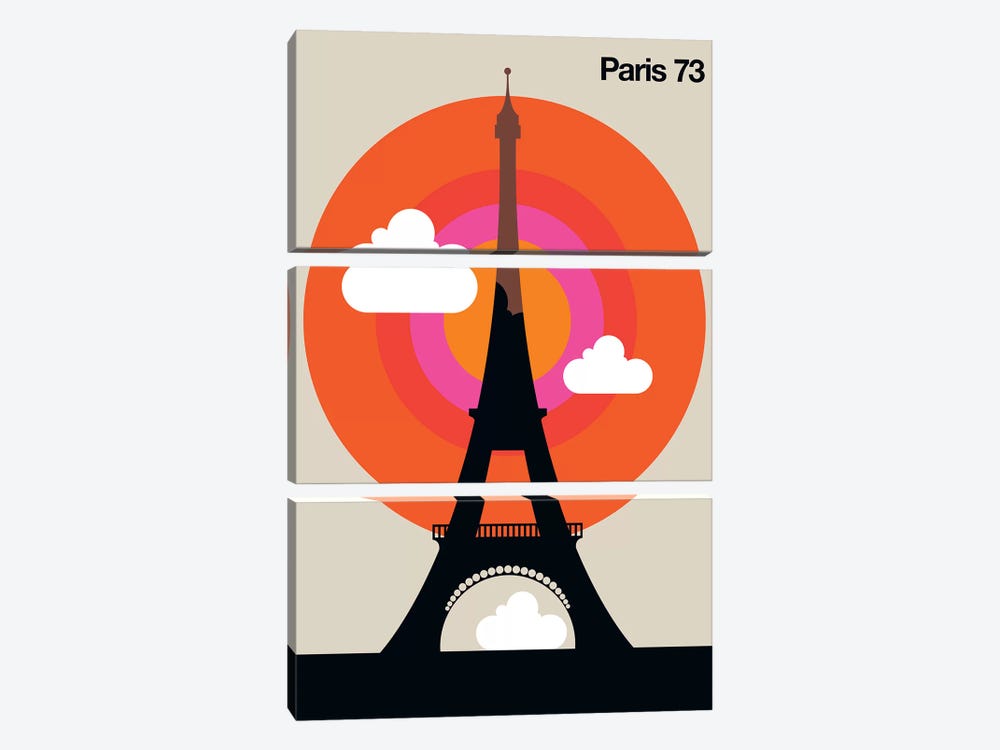 Paris 73 by Bo Lundberg 3-piece Canvas Art Print