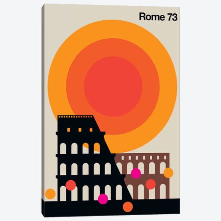 Rome 73 Canvas Print #UND42} by Bo Lundberg Canvas Artwork