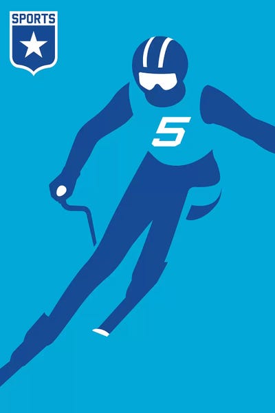 Kids Sports Art: Sport - Alpine by Bo Lundberg