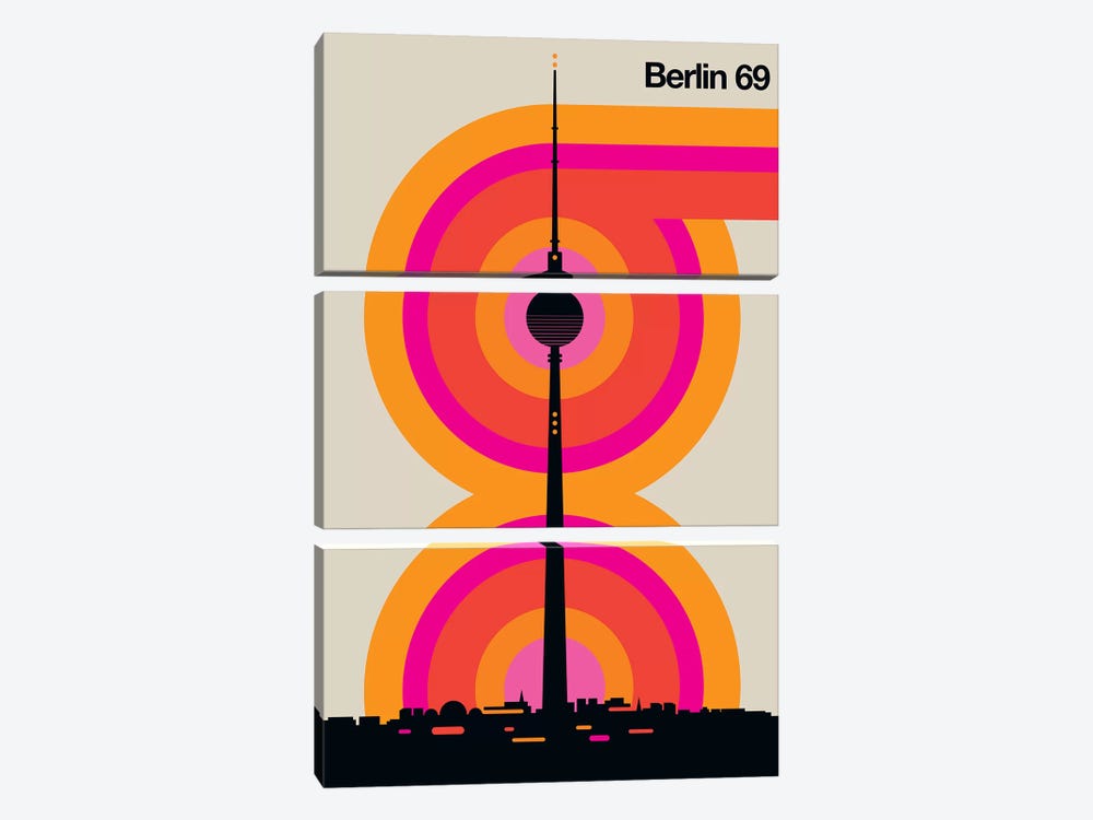 Berlin 69 by Bo Lundberg 3-piece Canvas Wall Art